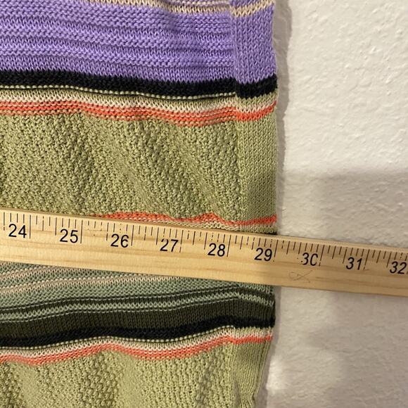 Anthropologie Moth Calexico Multicolor Striped Hooded Boho Fringe Poncho XS/S - Picture 9 of 11